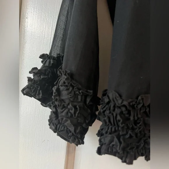 Anne Fontaine Ruffle Top, Sheer Sleeve - Picture 5 of 15